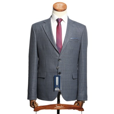 Мужской пиджак "Хром" синий slim fit
