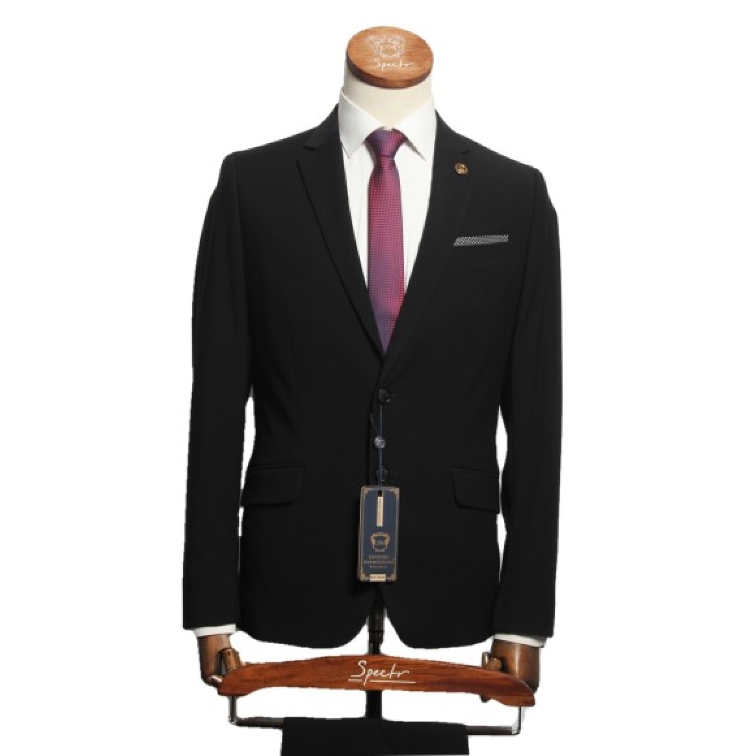 Мужской костюм "Кумир" чёрный двойка slim fit