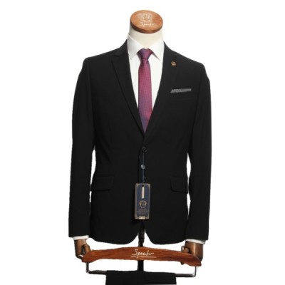 Мужской костюм "Кумир" чёрный двойка slim fit