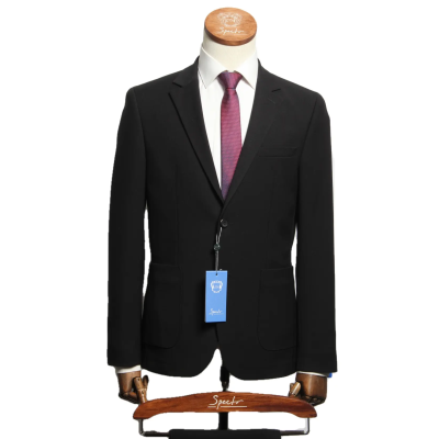 Мужской костюм "Макато" черный двойка slim fit