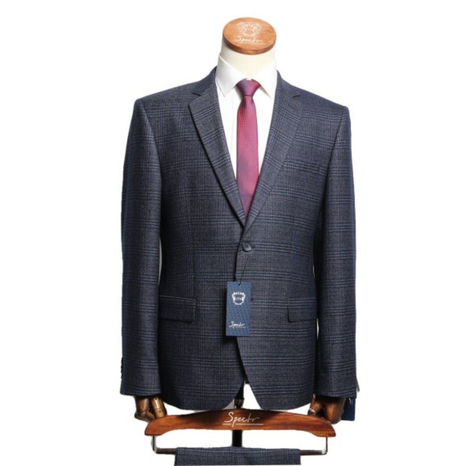 Мужской костюм "Марс" синий двойка slim fit