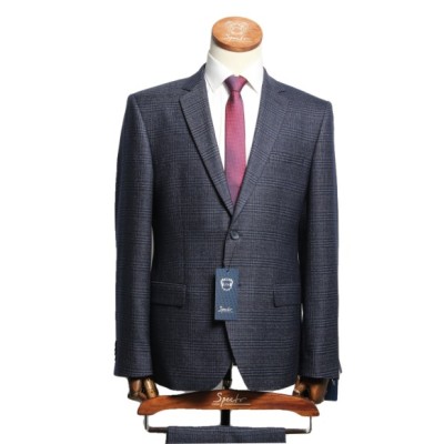 Мужской костюм "Марс" синий двойка slim fit