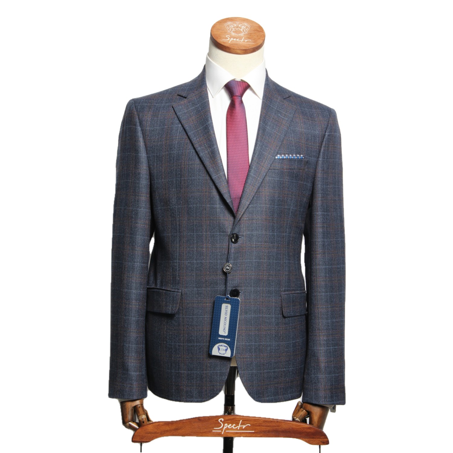 Мужской пиджак "Озон" синий slim fit
