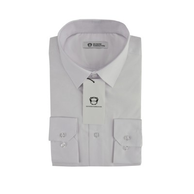 Мужская рубашка "Silvestro Narmolitano" белая slim fit