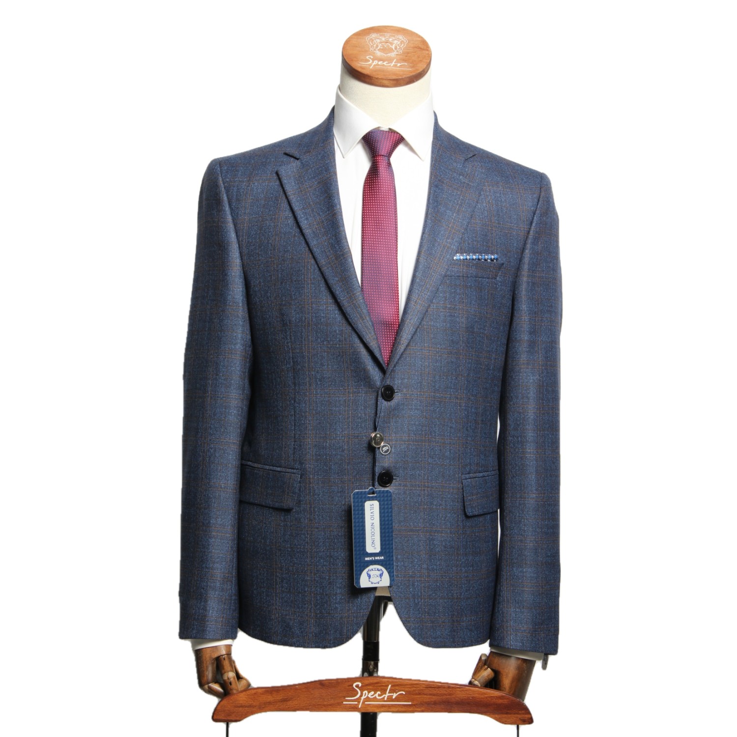 Мужской пиджак "Символ" синий slim fit